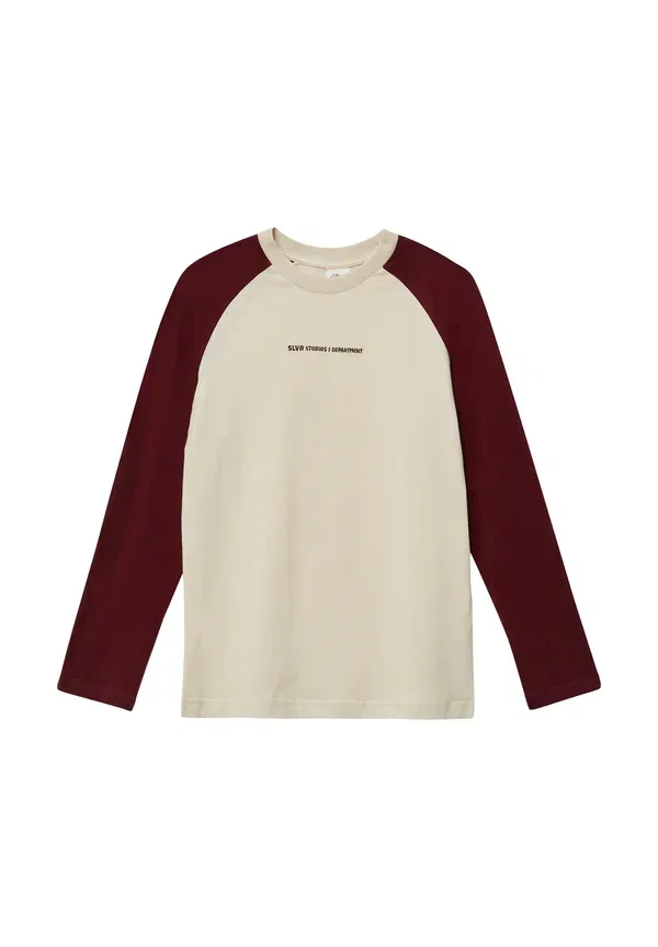 Лонгслив с принтом Long sleeved top S.Oliver, Bordeaux, бордовый — фото 4