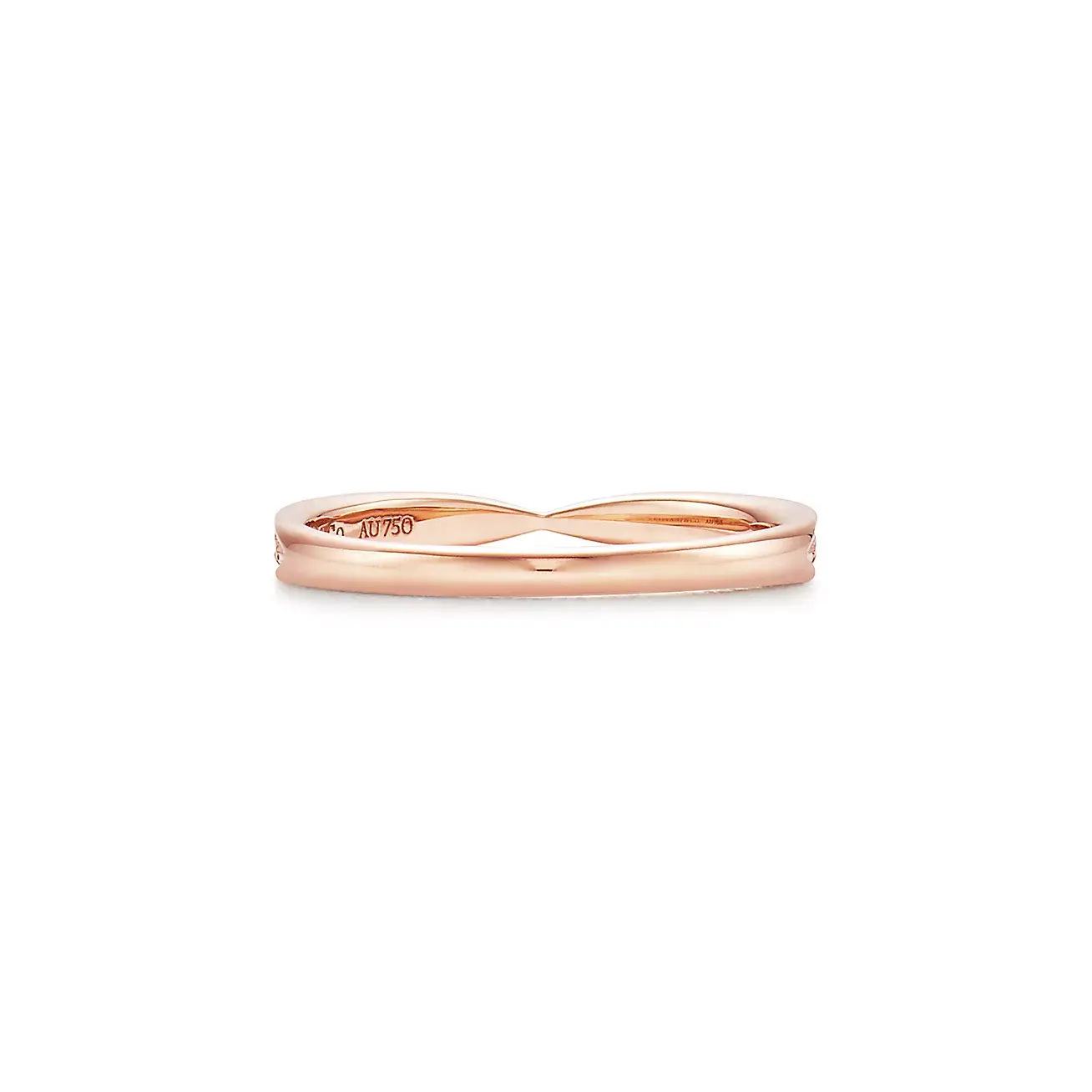 Кольцо Tiffany & Co. Harmony Band, 1,8 мм, розовое золото/бриллианты — фото 3
