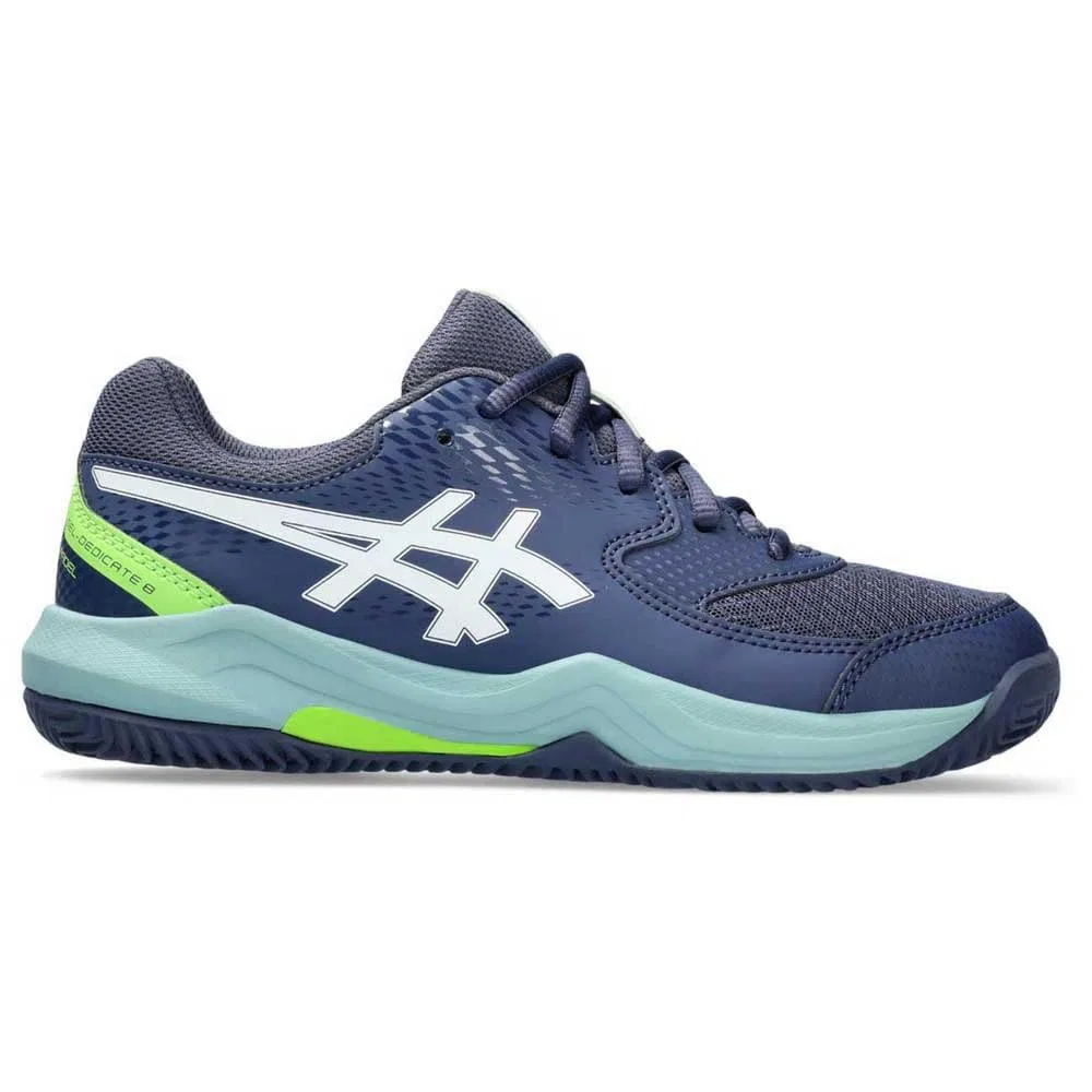 Детские кроссовки для мальчиков с поддержкой Gel Dedicated 8 Padel Gs ASICS, Blue Thunder White — фото 2