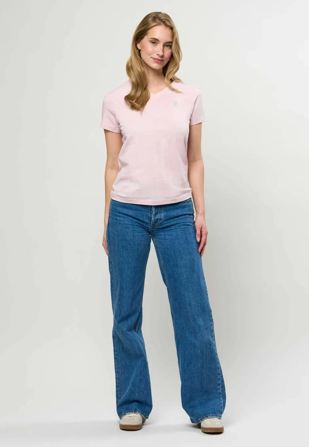 Футболка Uwassia с V-образным вырезом - базовая футболка U.S. Polo Assn., Pale Lilac — фото 2