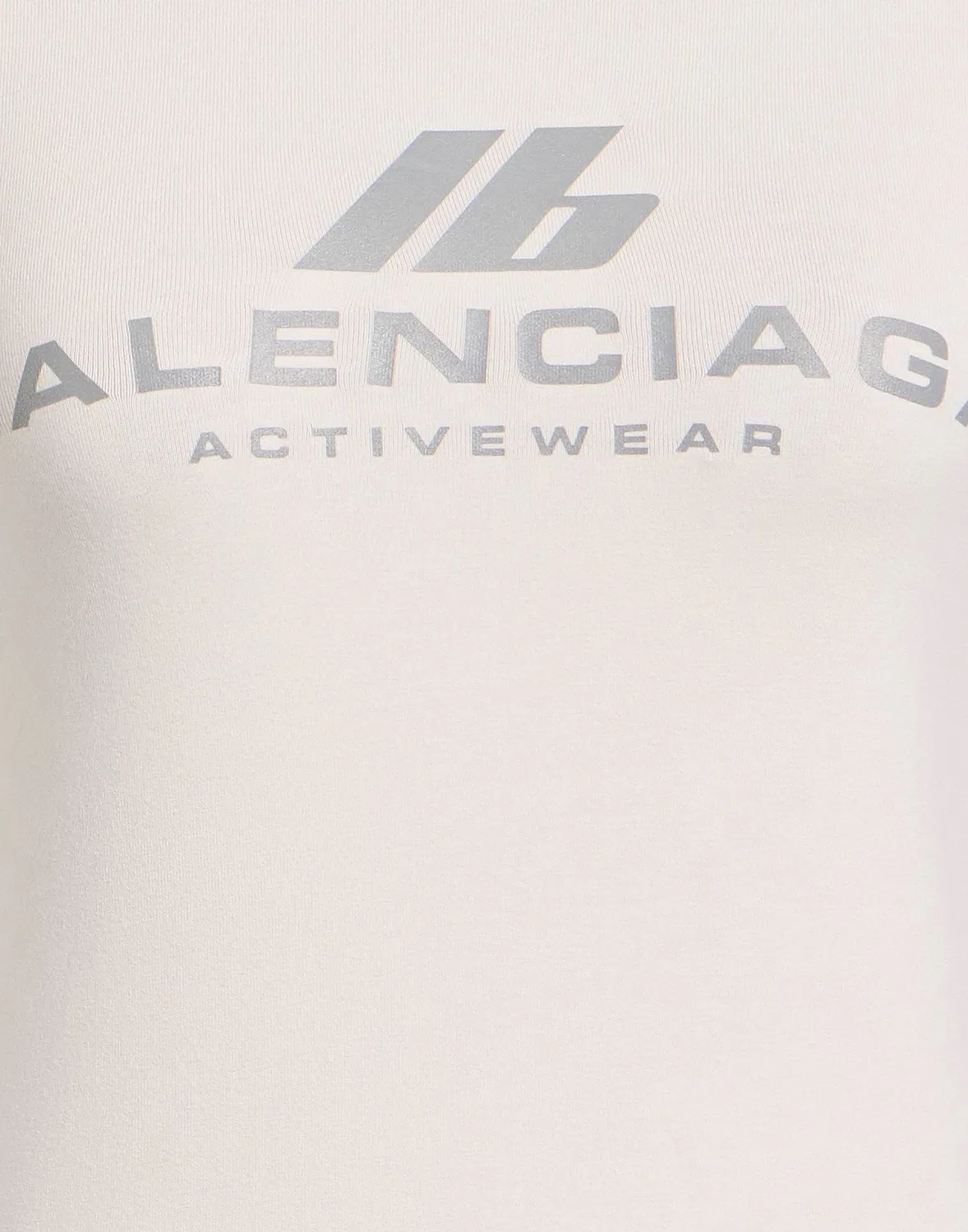 Женская футболка с принтом Logo-Print T-Shirt Balenciaga, светло-серый — фото 4