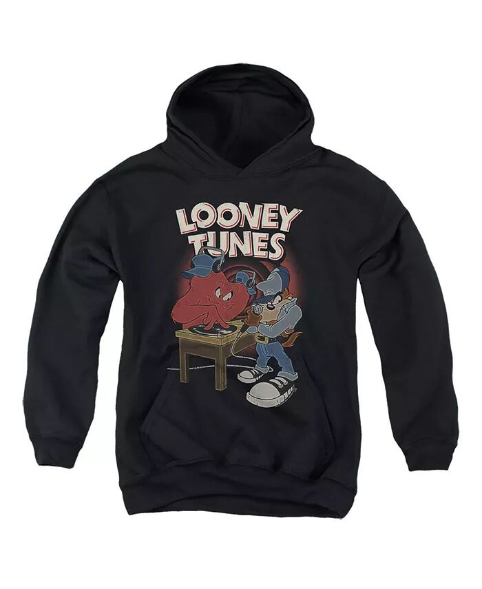 

Толстовка с капюшоном для мальчиков и девочек-подростков с диджеем Looney Tunes, черный