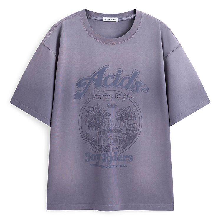 

PEACEBIRD MEN Футболка мужская World Famous Lilac 1 Crew Neck