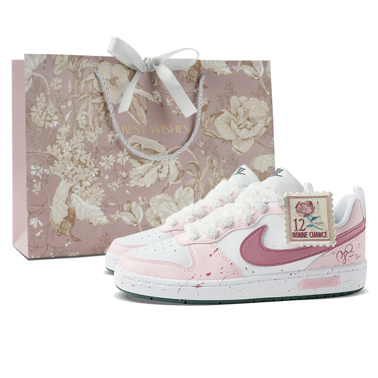 

Низкие детские кроссовки для скейтбординга Court Borough для подростков Nike, розовый/белый