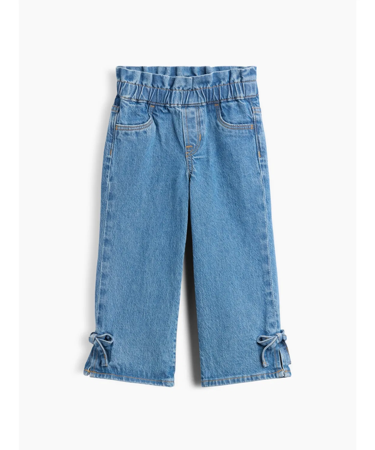 Детские джинсы с разрезом и лентами для девочек Stride Denim GAP, Indigo Blue — фото 2