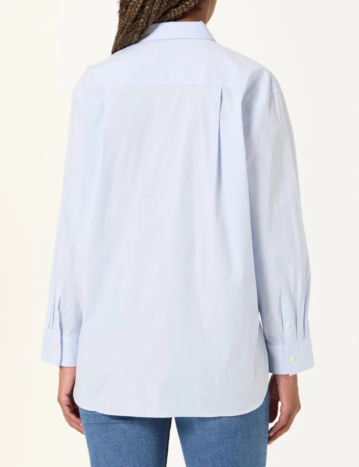 Женская рубашка из поплина Calvin Klein Poplin Relaxed Shirt, Blue — фото 3