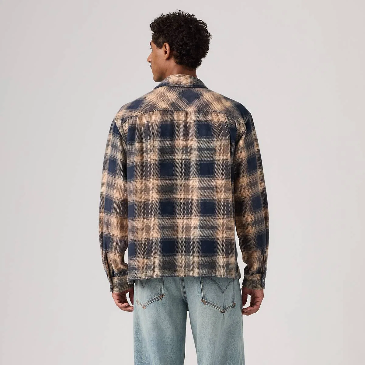 Свободная фланелевая рубашка в западном стиле с длинными рукавами Levi's, Pier 89 Plaid Blue/Cream - Multi-Color — фото 4