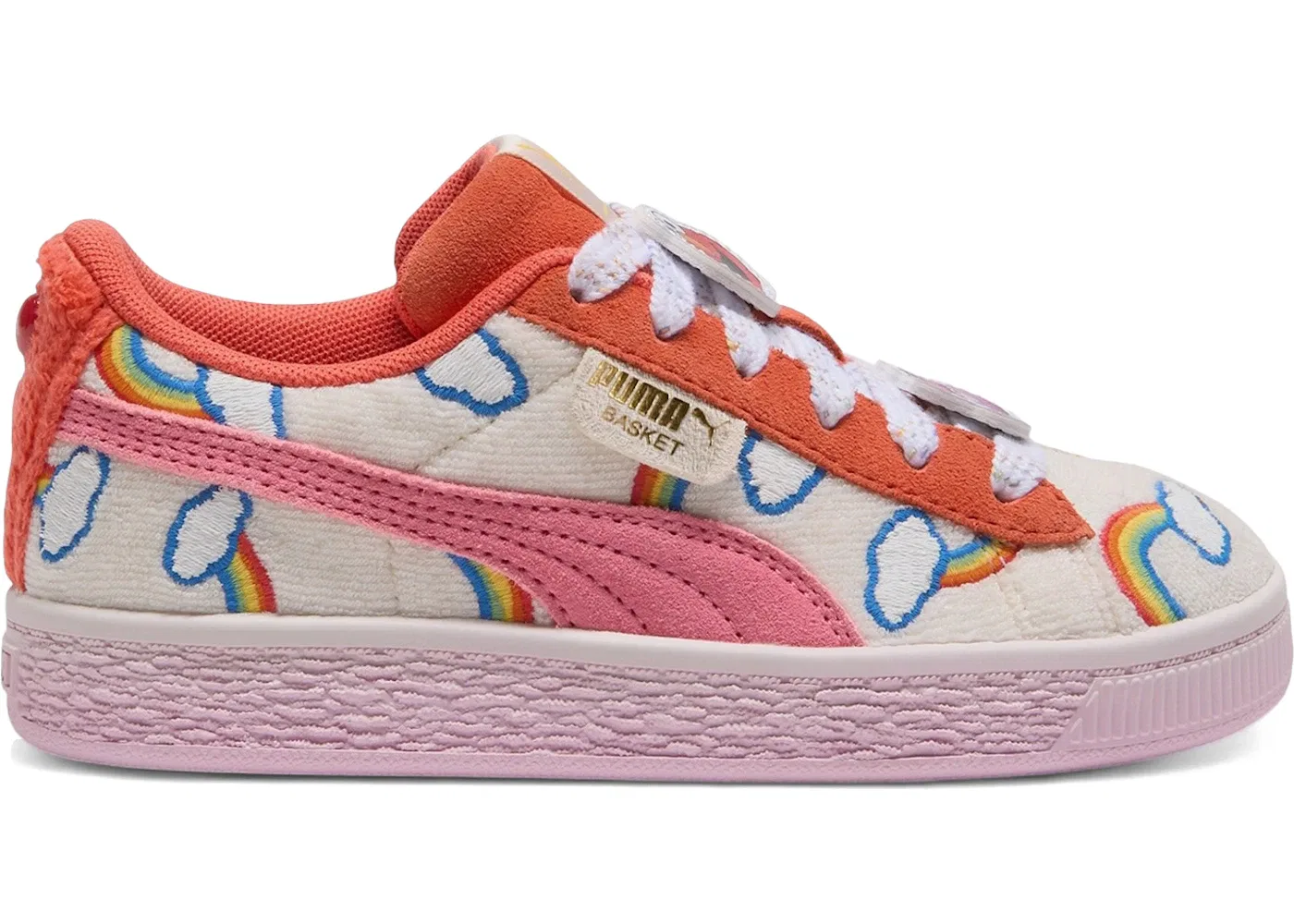 Детские кроссовки Lifestyle Puma Basket Puma, Frosted Ivory/Red Glamour/Pearl Pink