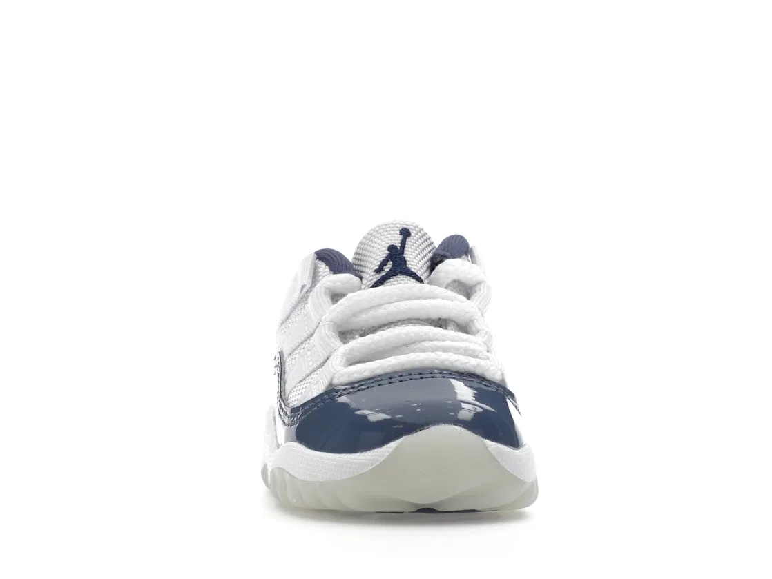 Детские кроссовки Lifestyle Jordan 11 Retro Low, White/Midnight Navy/Diffused Blue/Football Grey — фото 2