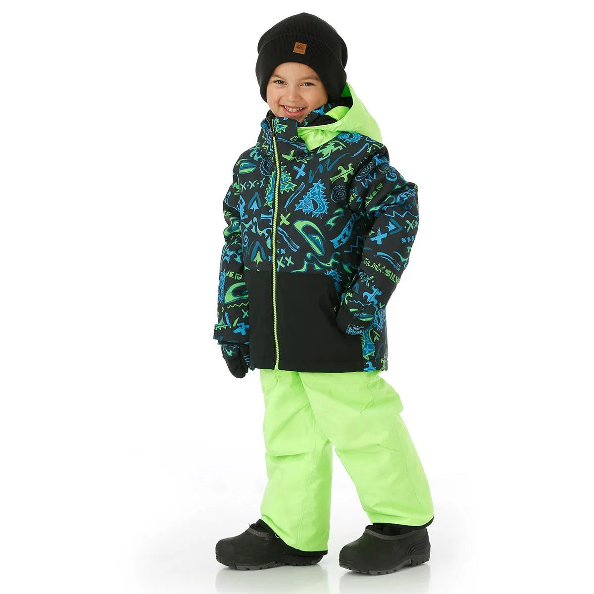 Куртка детская снего-защитная с капюшоном Little Mission Quiksilver, True Black — фото 3