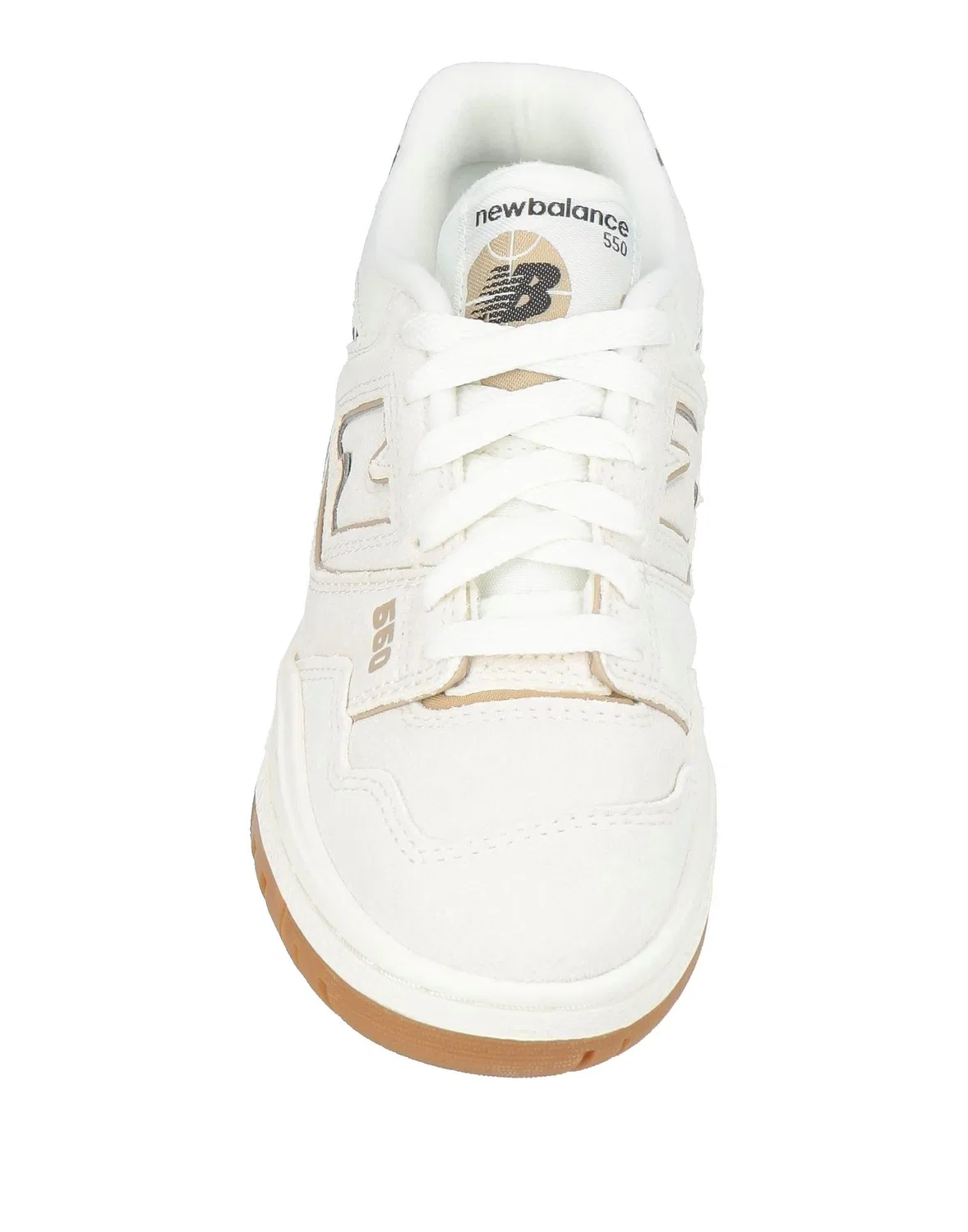 Детские кроссовки для девочек кожаные 550 New Balance, кремовый — фото 4