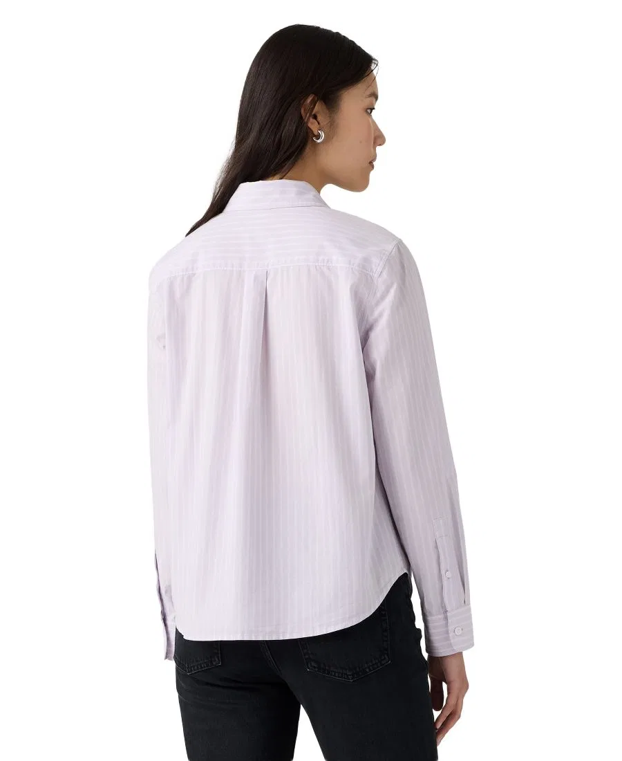 Женская классическая рубашка из поплина с длинным рукавом Carlile Classic Poplin Long-Sleeve Shirt Levi's, Helle Stri — фото 3