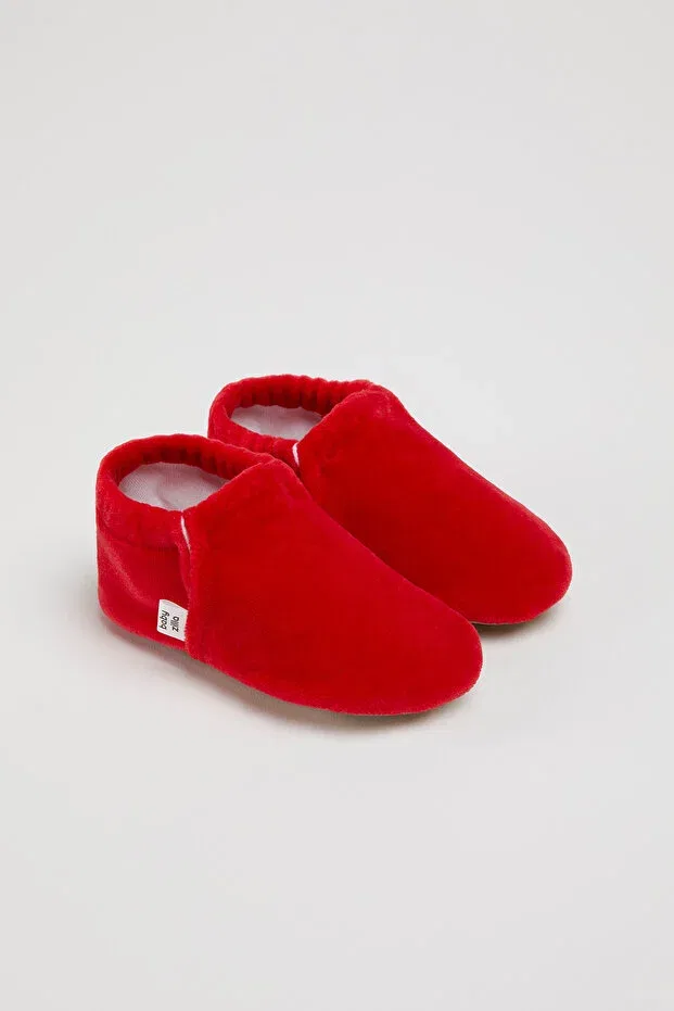 Детские пинетки для новорожденных из флиса Classic slip-on Babyzilla, Красный