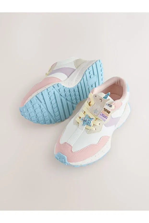 Детские кроссовки для девочек с графическим принтом Next Baby, Multicolor — фото 3