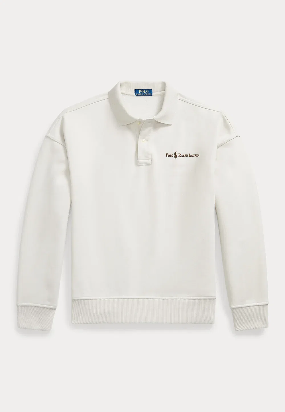 Толстовка свободного кроя с воротником и логотипом - толстовка Polo Ralph Lauren, Stone Pebble — фото 4