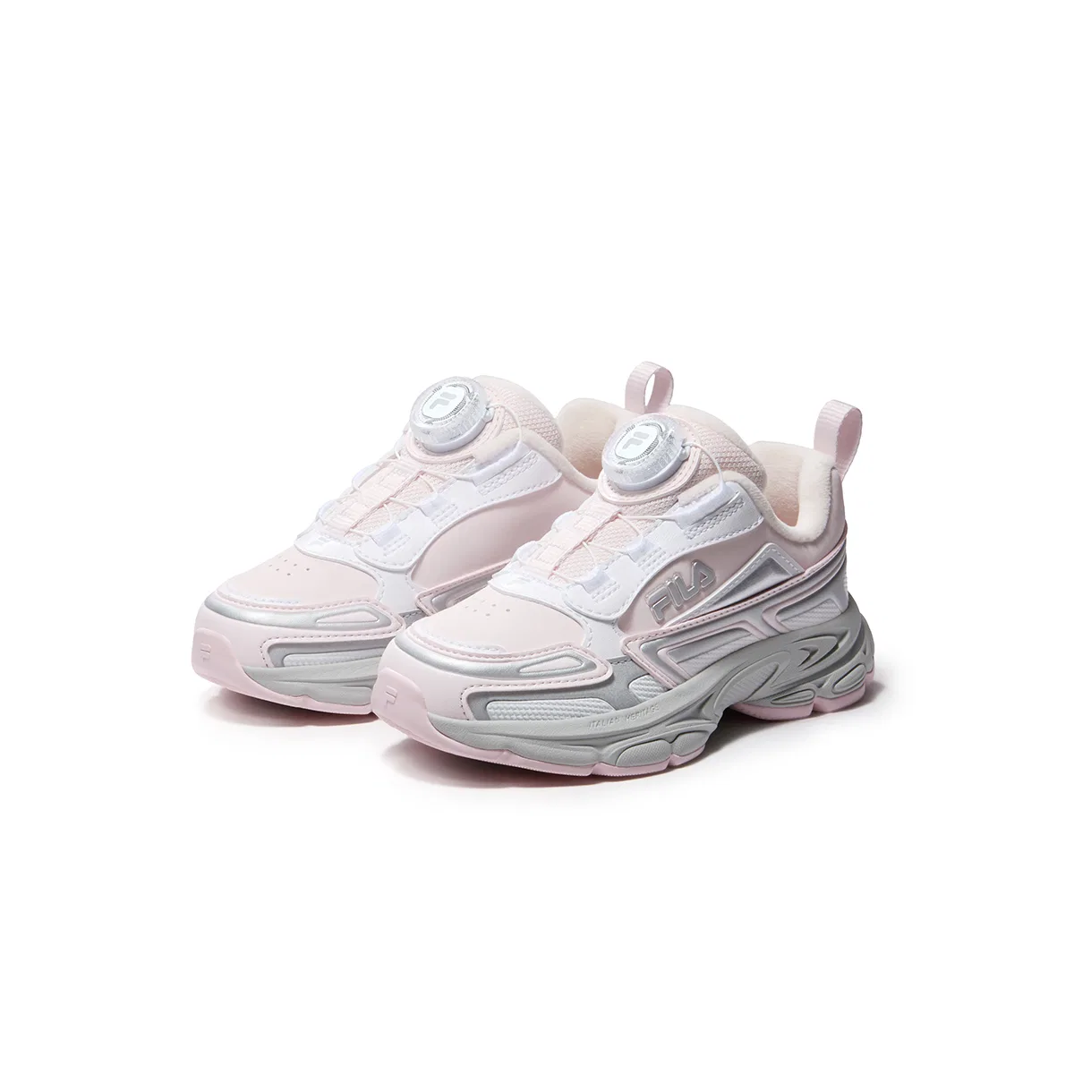 Детские кроссовки для бега с принтом FILA KIDS, Plain Mist Pink/FILA White — фото 4