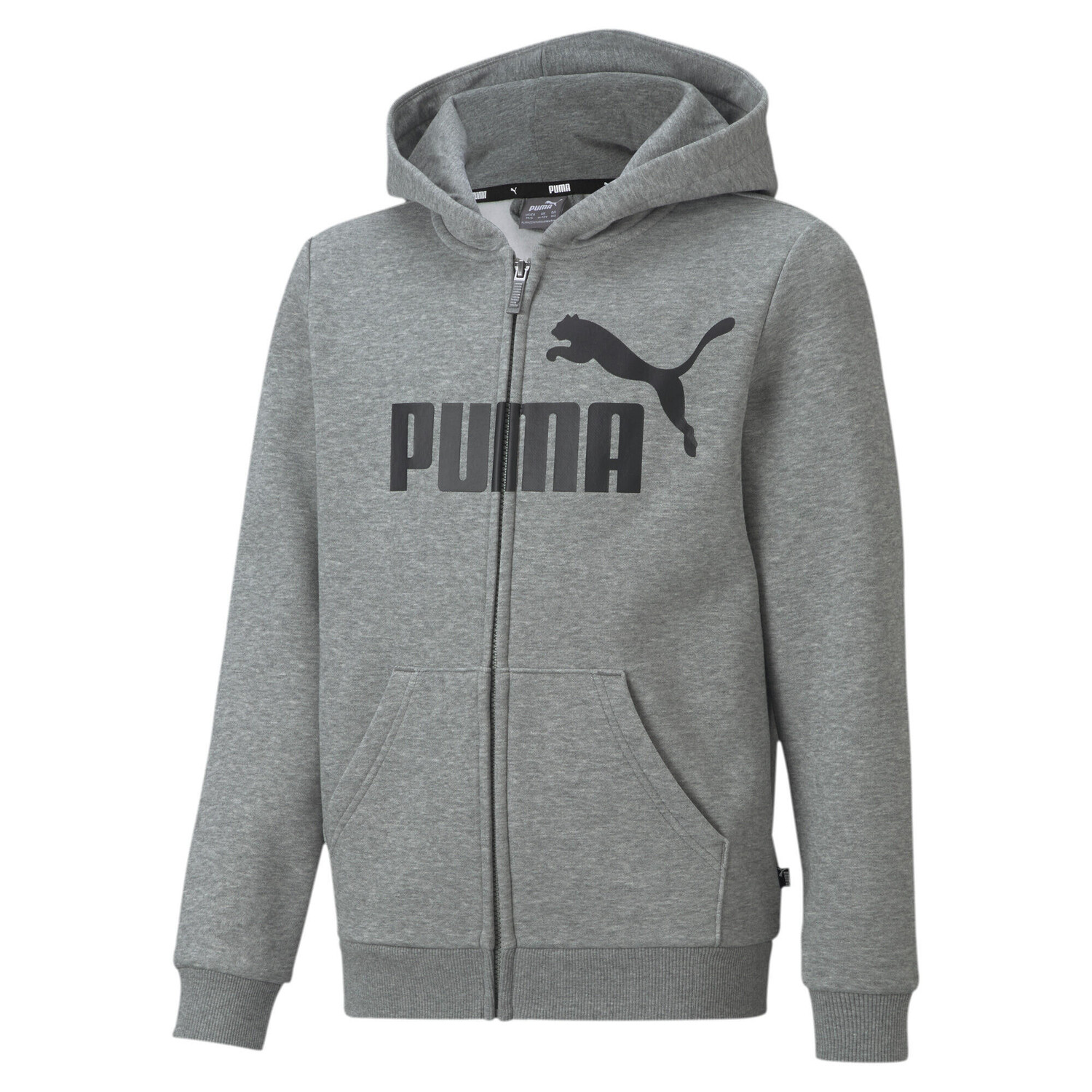 

PUMA Essentials Big Logo Youth Толстовка с молнией во всю длину, серый