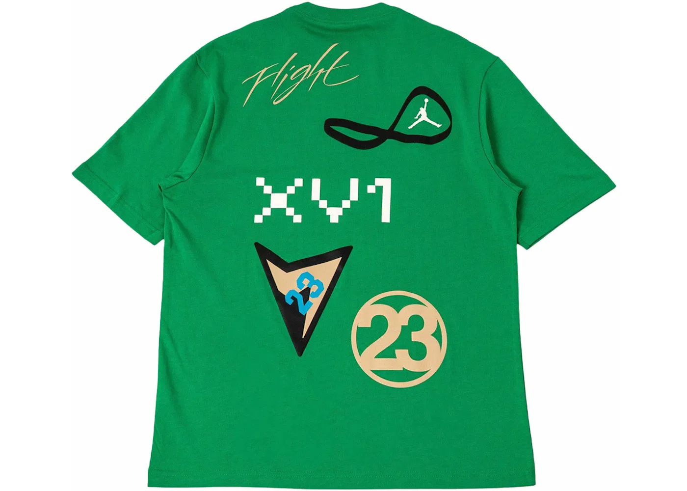 Мужская футболка Nike Jordan XVI Flight Heritage Tee, Lucky Green/Phantom/Black