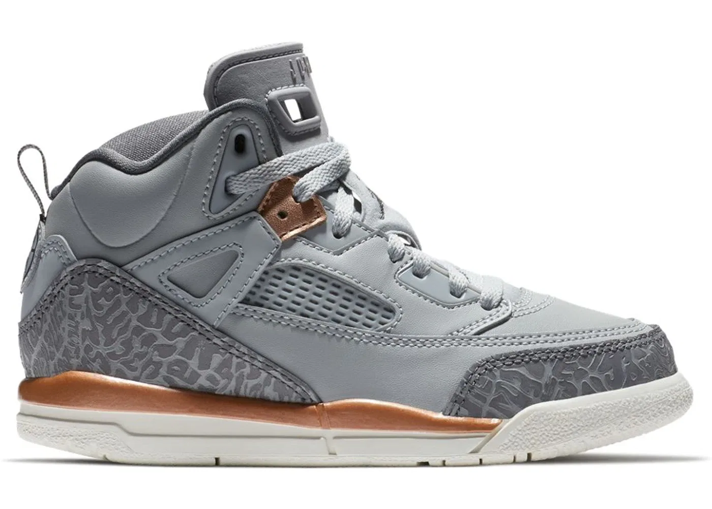 Детские кроссовки Lifestyle Jordan Spizike, Wolf Grey/Dark Grey-Metallic Red Bronze-Sail