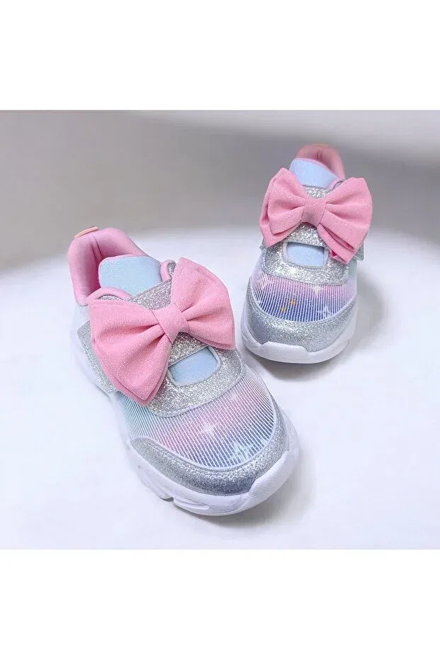 Детские кроссовки для девочек с подсветкой Patik Bebe, Pink — фото 2