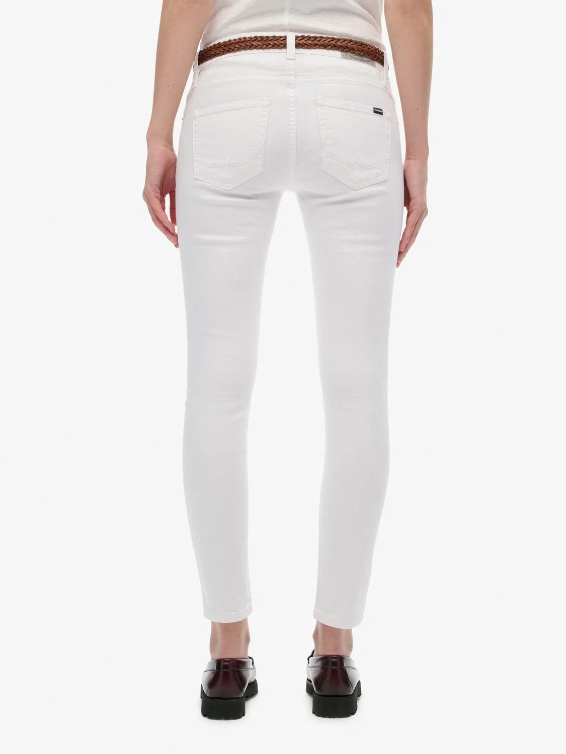 Джинсы skinny White Superdry, белый — фото 3