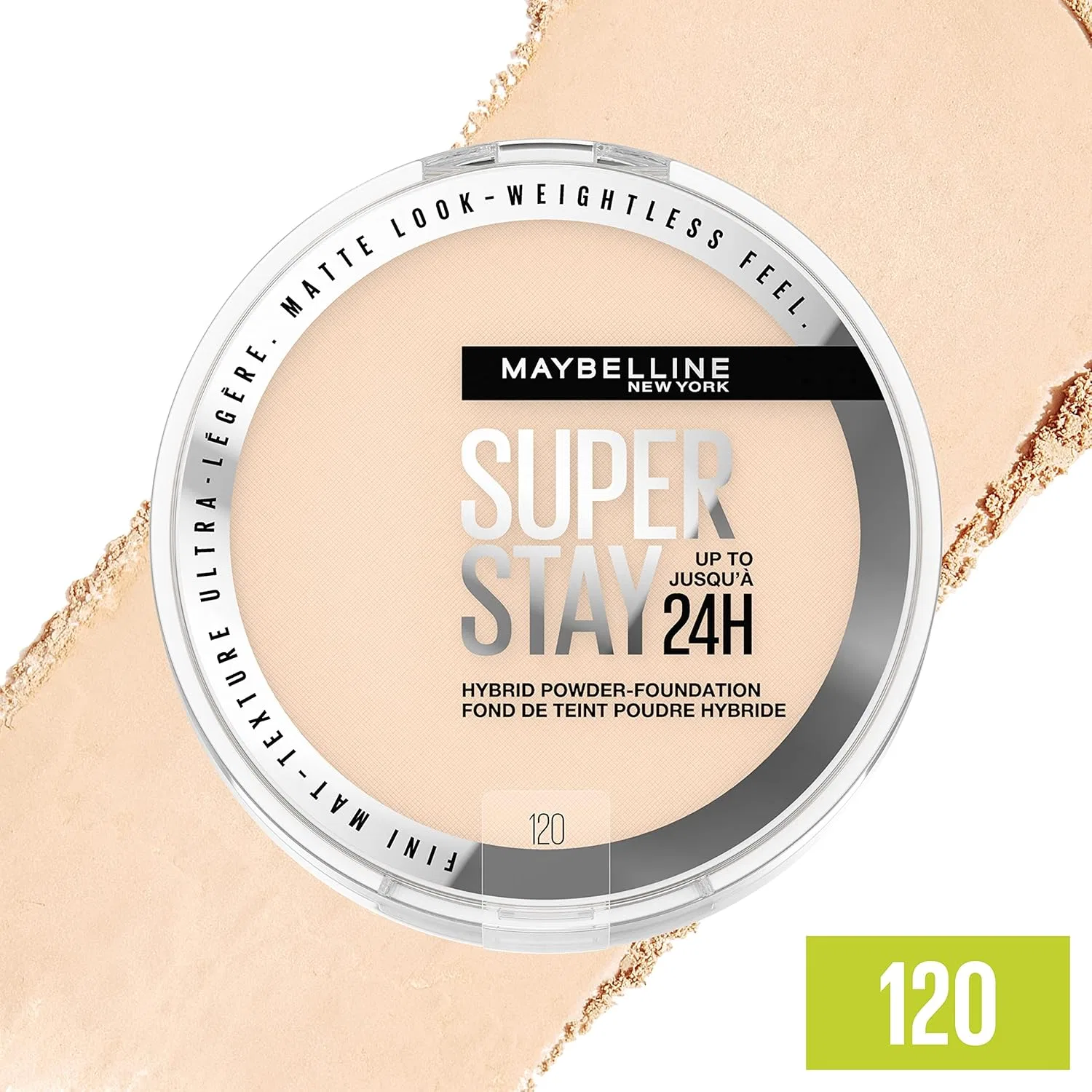 Тональная пудра Maybelline Super Stay 24HR Hybrid Powder Foundation 120 — фото 4