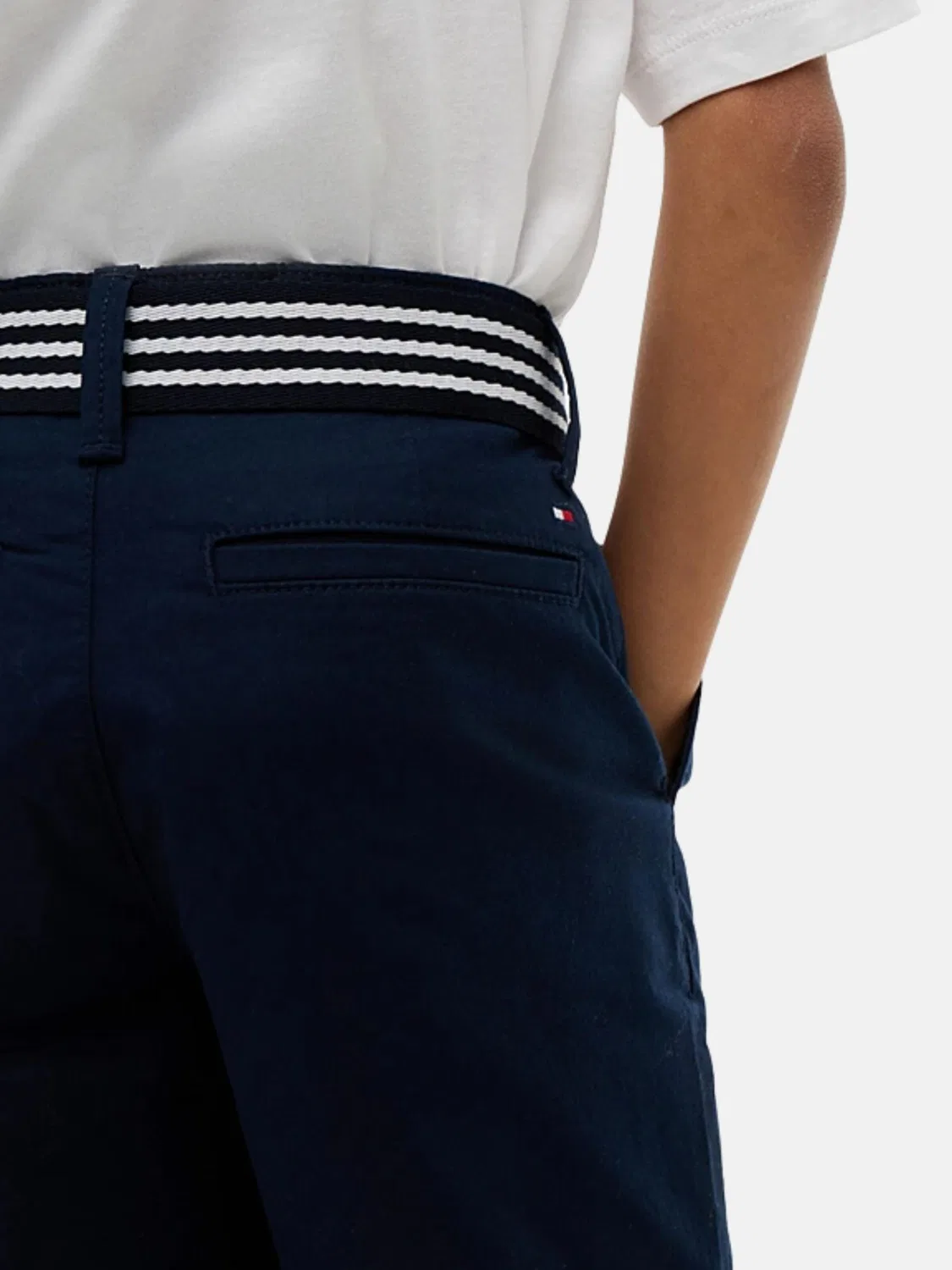 Свободные брюки мешковатый чинос BELTED короткий бермуды Tommy Hilfiger Kids, темно-синий — фото 4