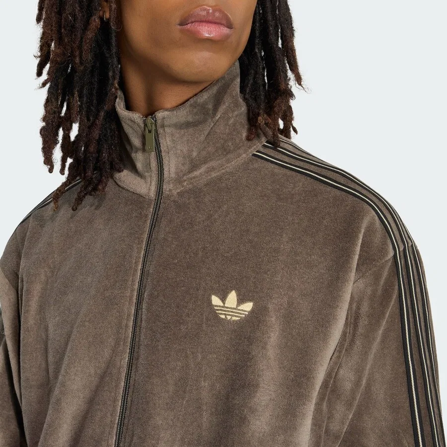 Флисовая куртка ADIDAS ORIGINALS 'Firebird' коричневого цвета — фото 3