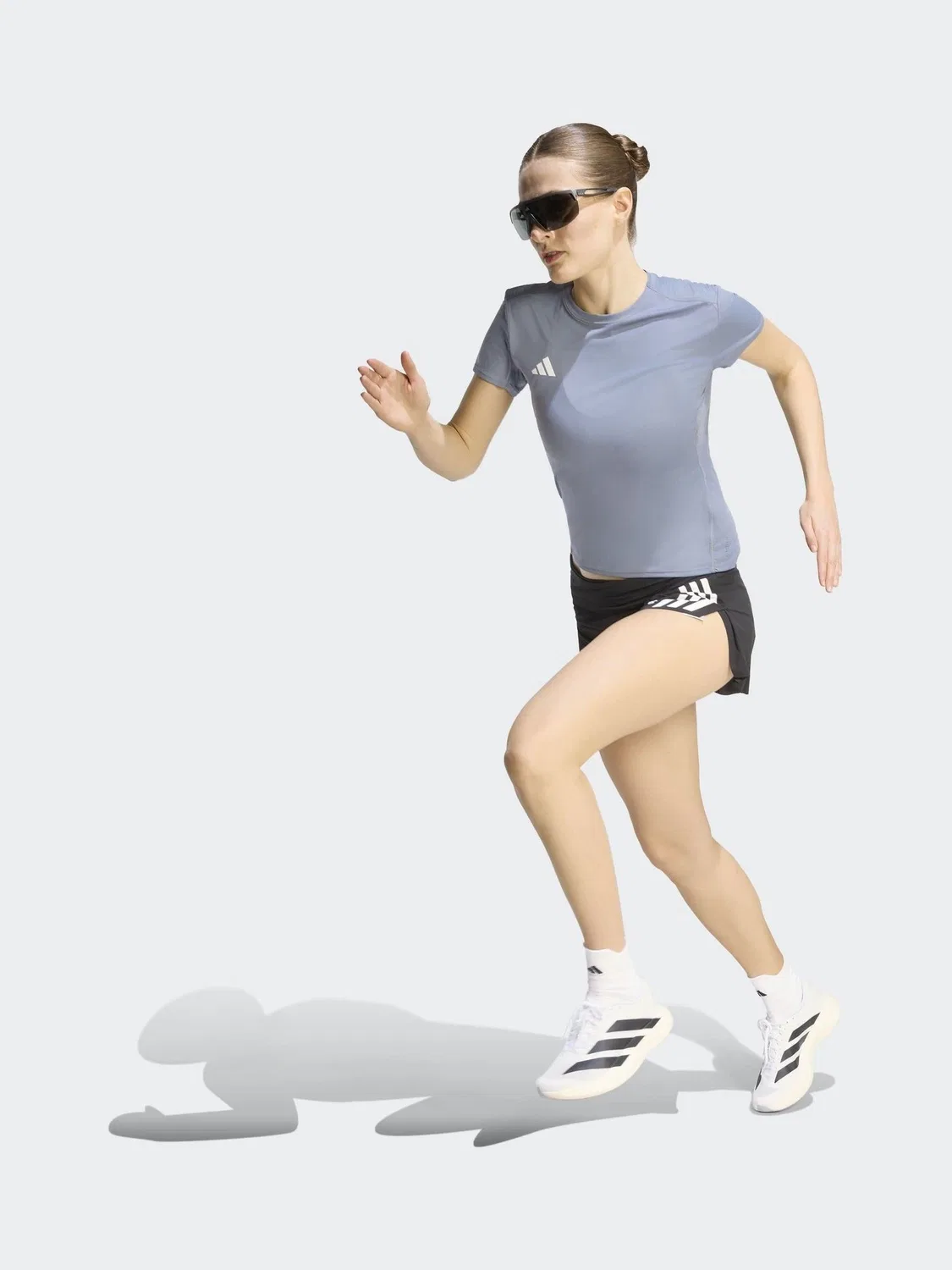Футболка беговая Adizero Essentials adidas, серый — фото 3