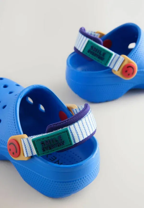 Сандалии с вырезами Regular fit - tape strap clogs Next, синий — фото 3
