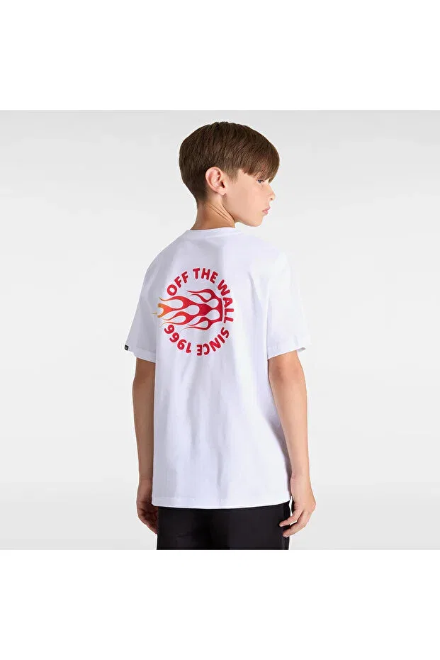 Детская футболка для мальчиков с коротким рукавом Commet 66 ss kids white t-shirt Vans, White — фото 2