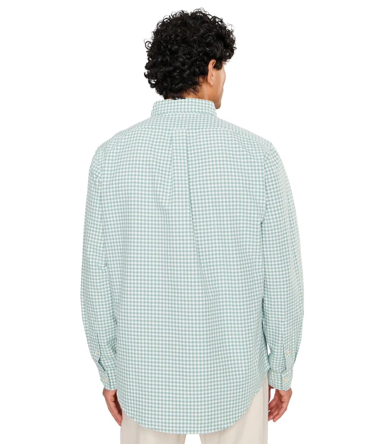 Классическая рубашка Оксфорд из ткани, окрашенной в готовом виде. Polo Ralph Lauren, Faded Mint/White — фото 4