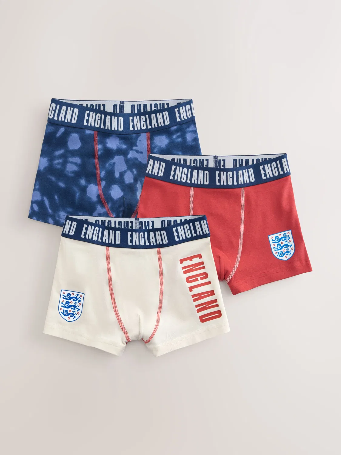 Трусы England FA 3 шт Next, красный/белый/синий