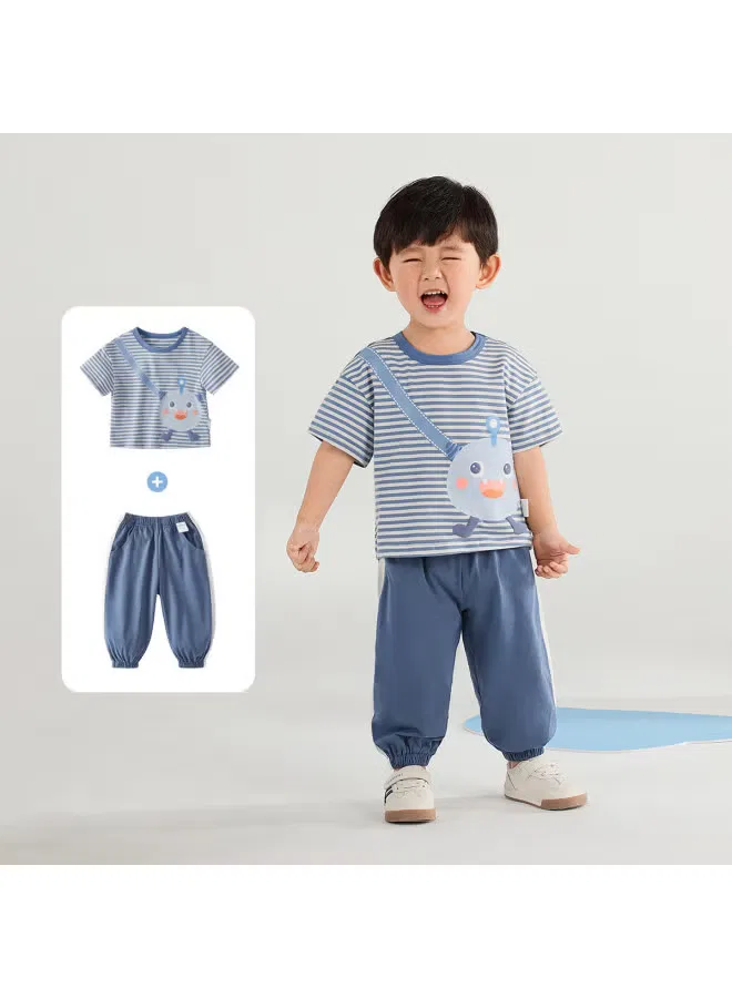 Комплект детский с принтом в полоску с коротким рукавом Jellybaby — фото 2