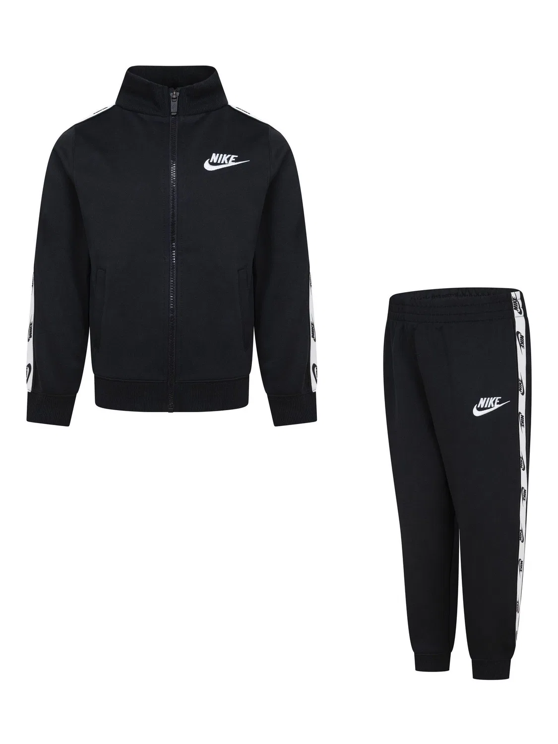 Спортивный костюм Little Poly Full Zip Tape Logo Nike, Black — фото 2