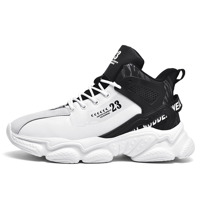 

Баскетбольные кроссовки Basketball Shoes Men Mid-Top Musnodo, белый/черный