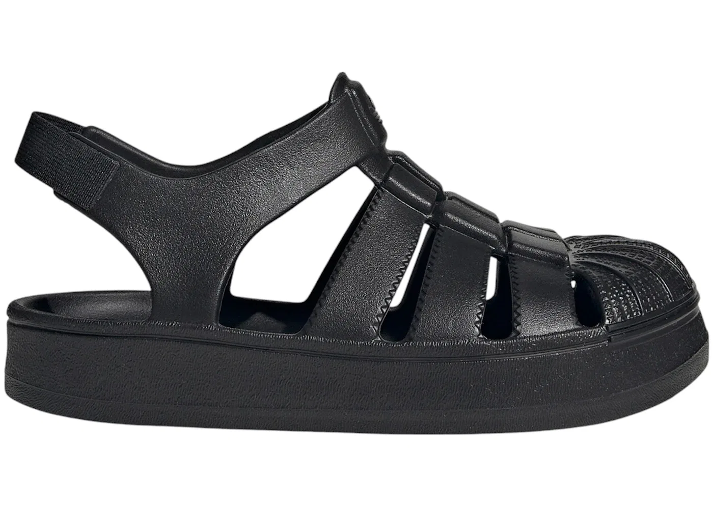 Детские сандалии с ремешком Adidas Superstar Sandals, Core Black/Core Black/Core Black