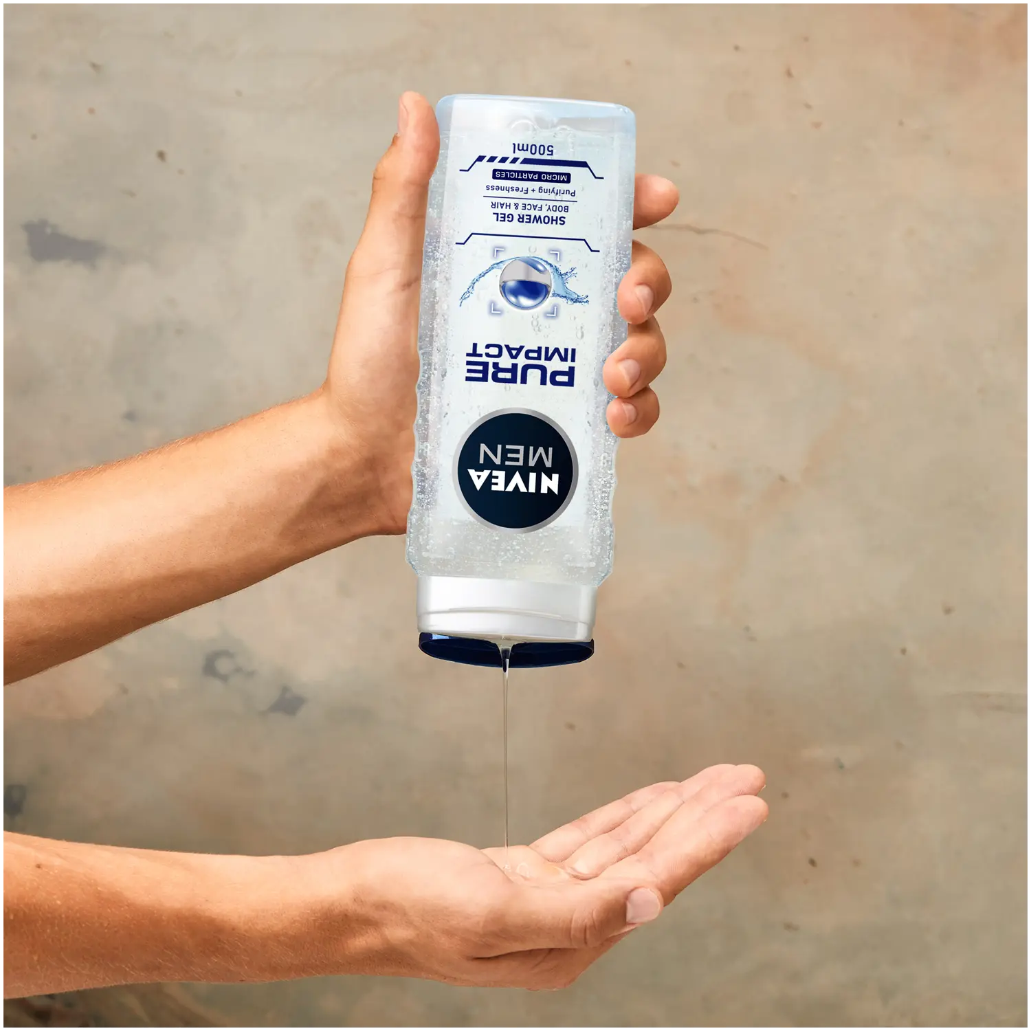 Nivea MEN Pure Impact освежающий гель для душа для мужчин, 500 мл — фото 3