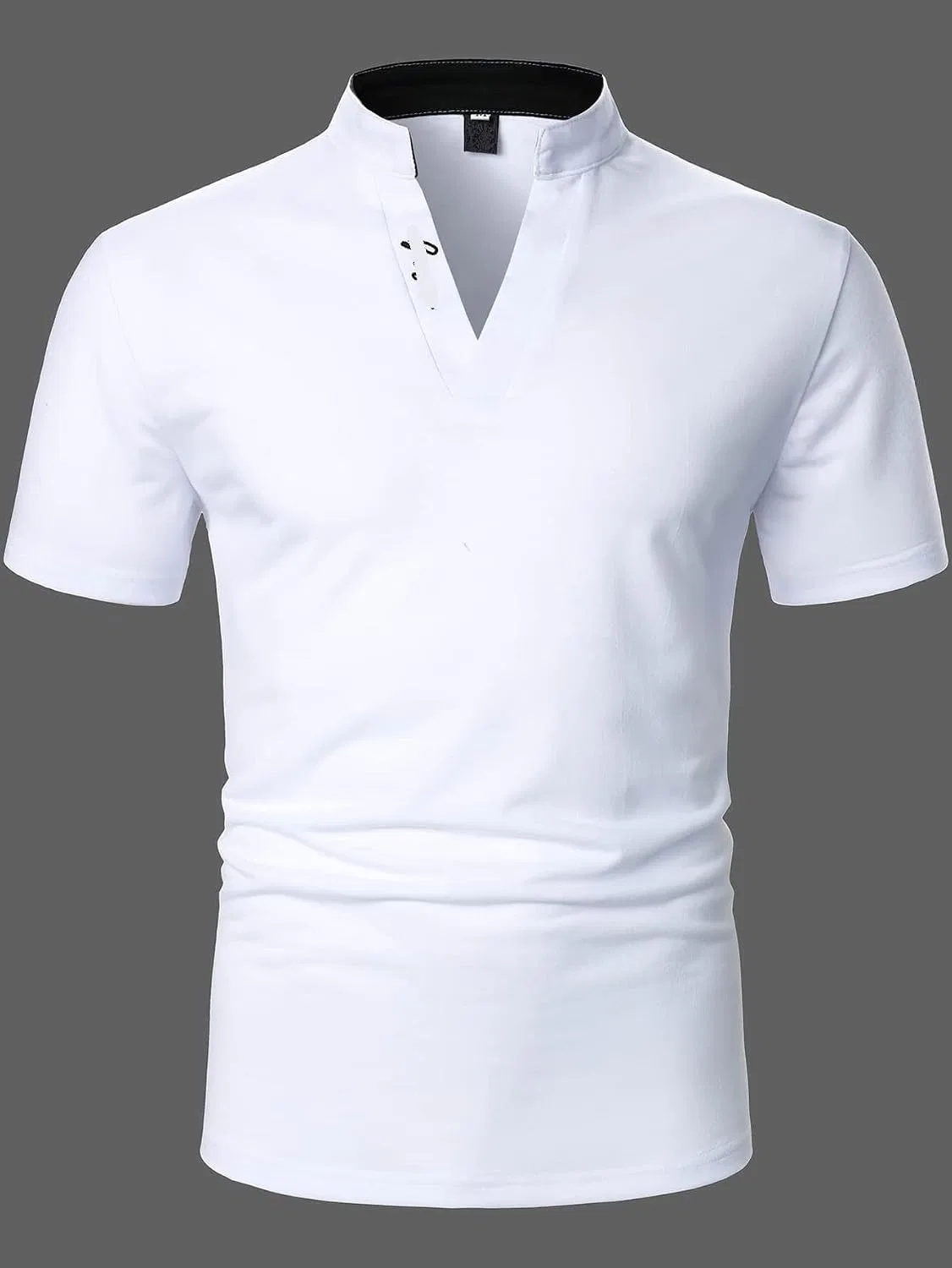 Мужская футболка с вышивкой, укороченная White — фото 3