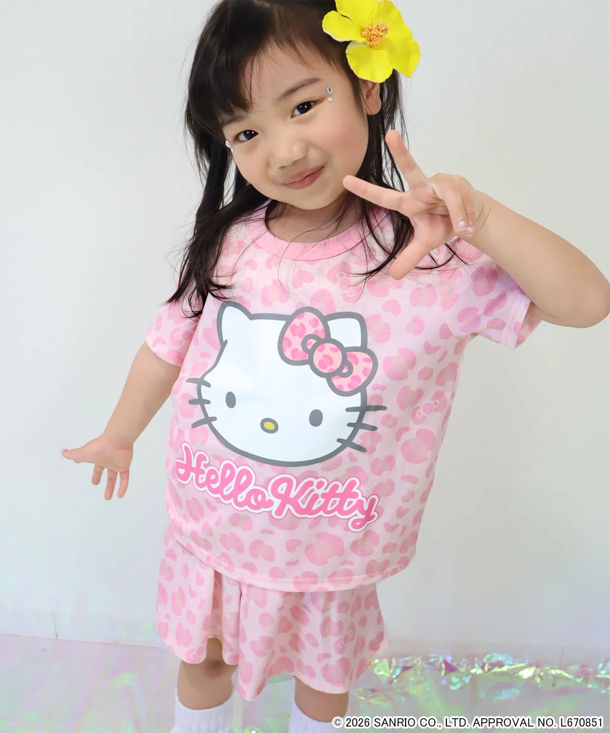 Детский комплект пижамы с принтом Hello Kitty Summer, aimerfeel, Pink