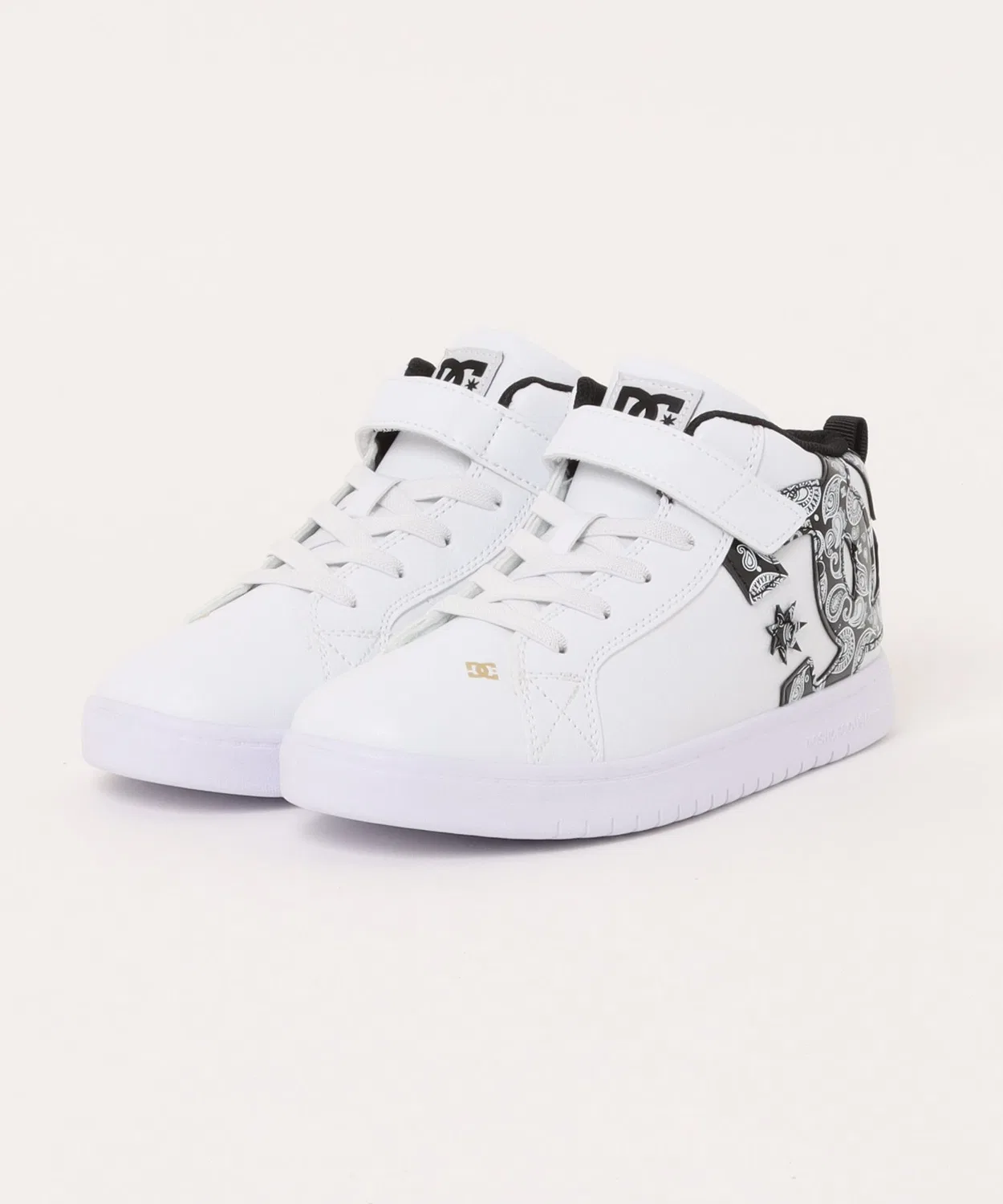 Детские кроссовки высокие с логотипом Ks CG Hi-Top Lite EV DC, White/Black