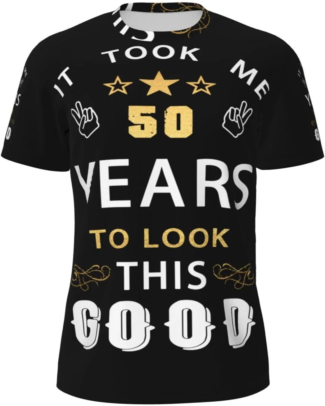Мужская быстросохнущая футболка из сетки Classic, Happy 50th Birthday