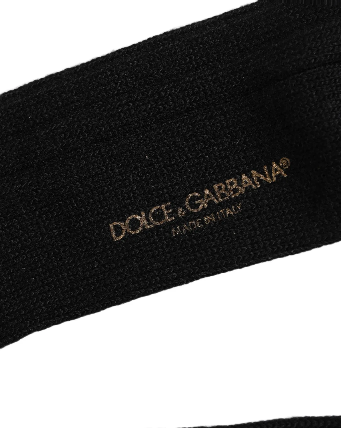 Носки высокие с принтом логотипа Dolce & Gabbana, Black — фото 4