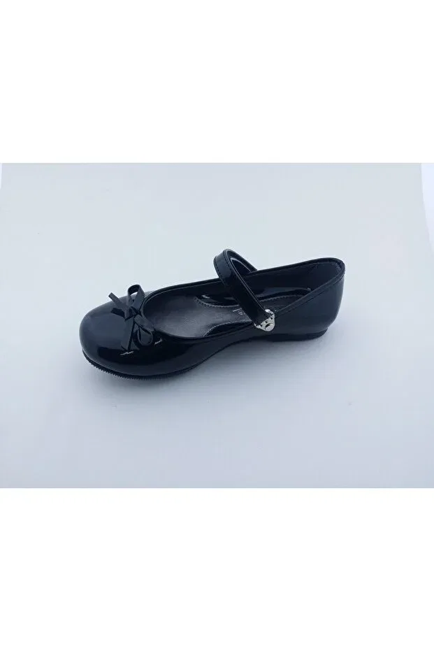 Детские балетки для девочек лакированные Rose Club Kids, Black — фото 2