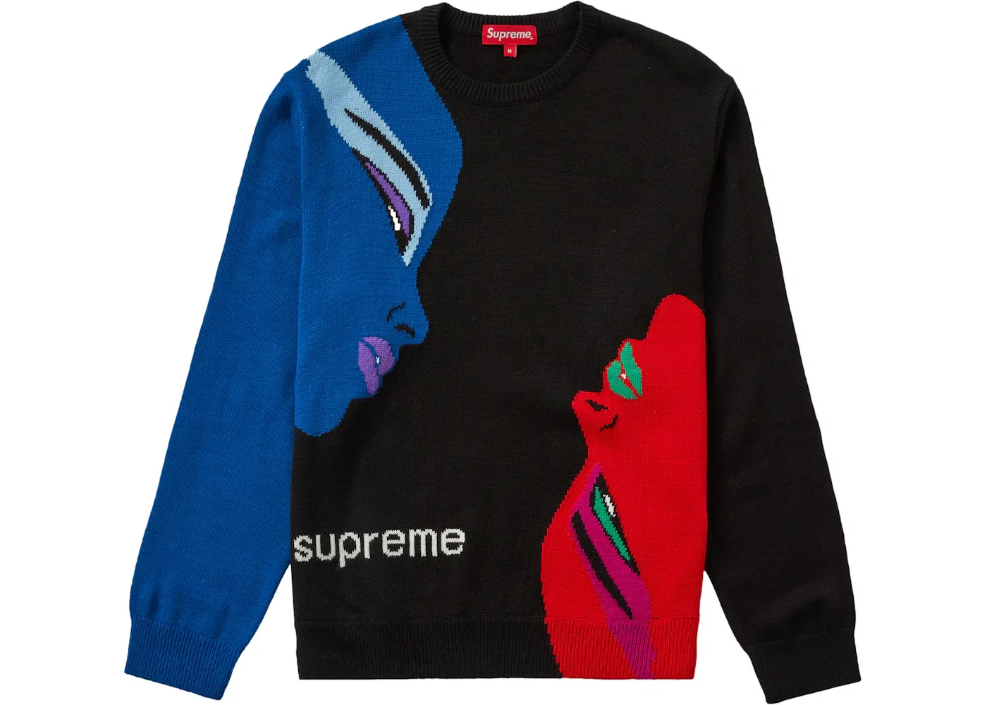 Мужской свитер с принтом Supreme Faces Sweater Supreme, Black