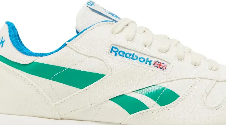 Кроссовки classic leather grow 'chalk court green' Reebok, белый — фото 3