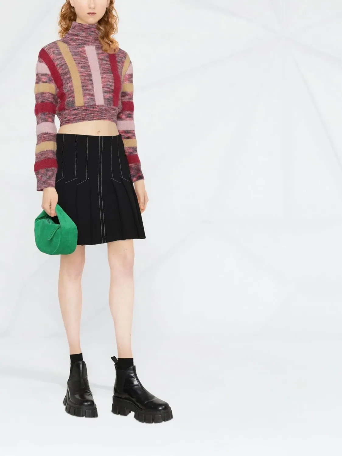 Срочный пуловер с полосками и воротником DSQUARED2, красный — фото 2