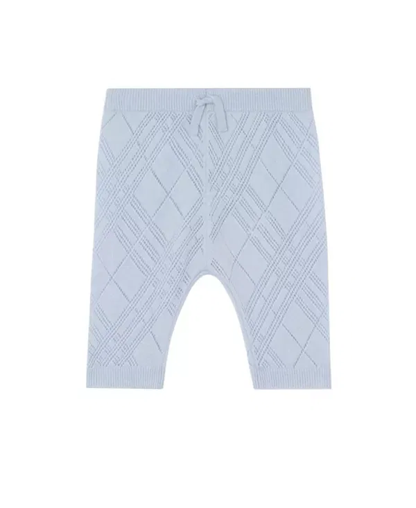 Детский комплект из кашемира Unisex Check Cashmere Two-Piece Set Burberry, Dusty Blue — фото 4