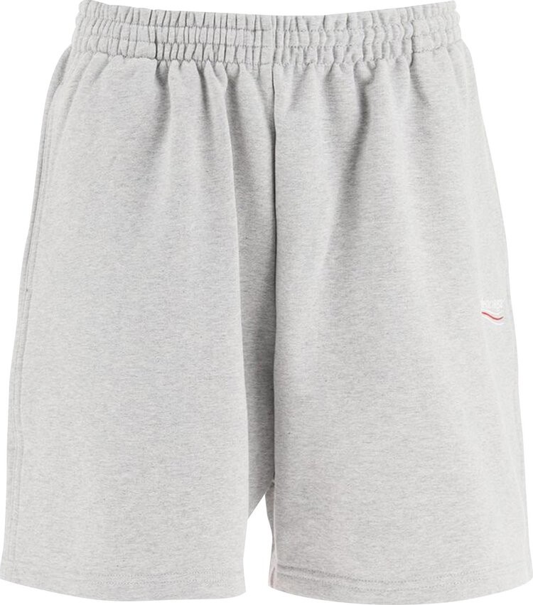 

Шорты Balenciaga Sweat Shorts 'Heather Grey/White/Red', серый