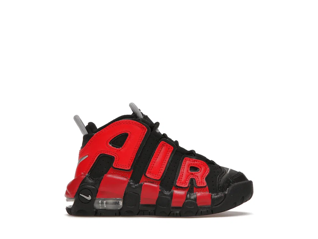 Детские кроссовки Lifestyle с принтом Nike Air More Uptempo Nike, Black/University Red-White
